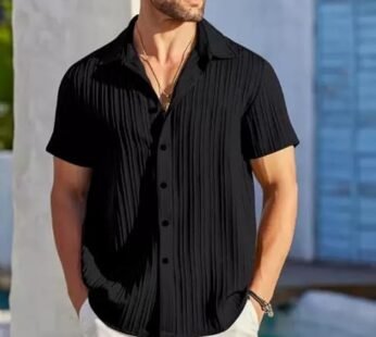 Cotton Bold Line Half Sleeve Shirt for Men